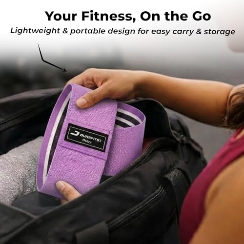 Image of Fabric Resistance (Heavy) Strength for Women & Men, Non-Slip Hip Bands for Glutes, Legs & Squats, Exercise Booty Bands for Workout, Stretching, Toning, Home Gym Fitness, Yoga & Pilates