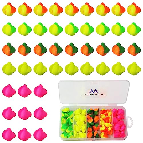 MAFIMOEA 45 Pack Fishing Rig Float Pompano Rigs Float for Spinner Rig Making Fly Fishing Strike Indicators for Trout Catfish Walleye (Mixed Color kit, 45pcs)