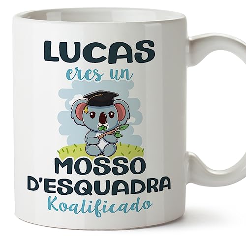 MUGFFINS Tazas Personalizadas para MOSSO D'ESQUADRA - En Español - Koalificados Personalizados - 11 oz / 330 ml - Regalo Personalizable original y divertido