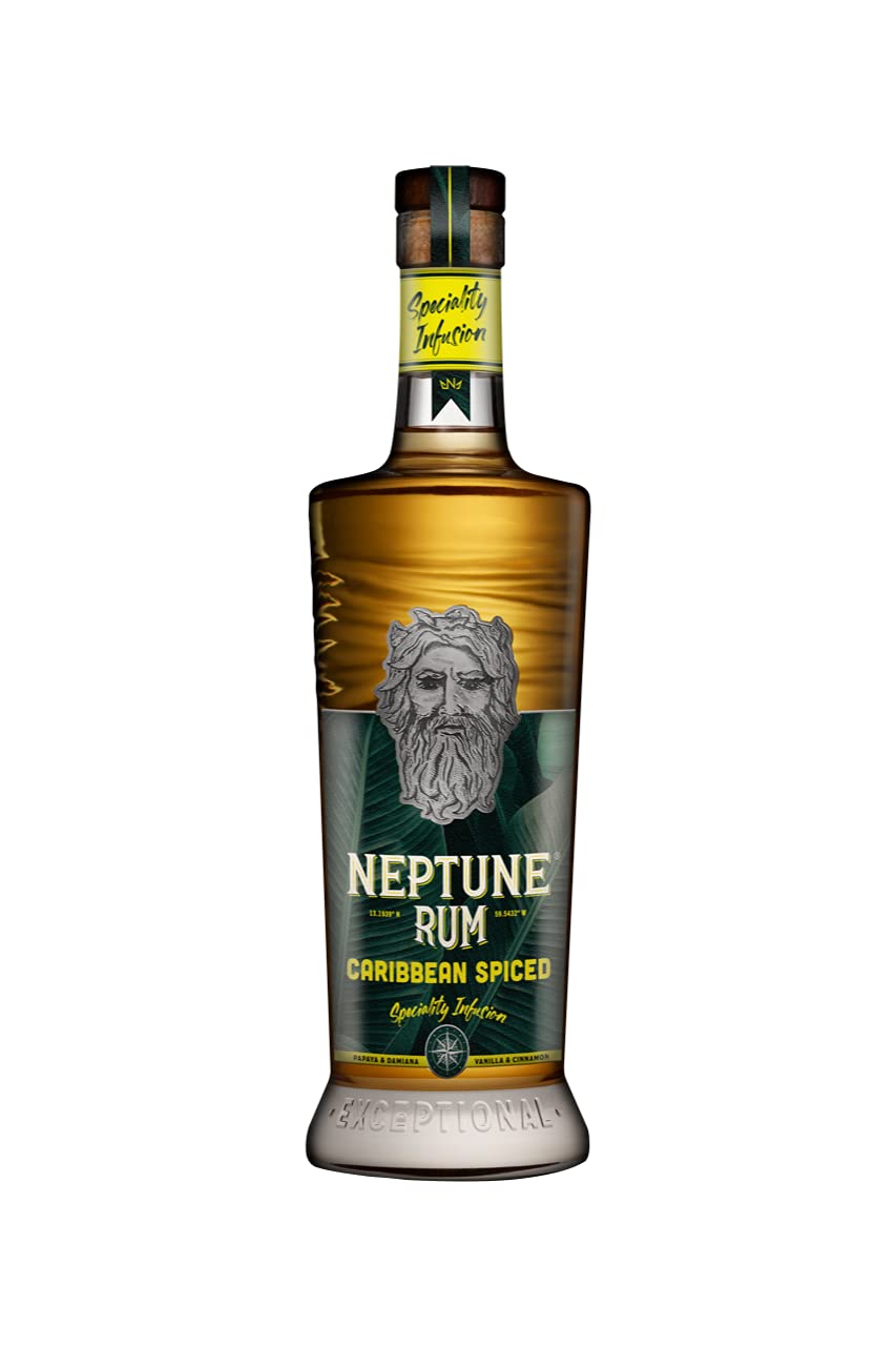 Neptune Rum Caribbean Spiced, Gold Spiced Rum Infused with Tropical Fruit Flavours, 70cl