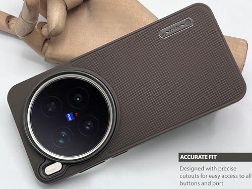 Image of NIUKIN Super Frosted Shield Pro Soft Back Case for Vivo X300 Pro | Camera Ring | Shockproof Scratchproof Cover (Desert Titanium)