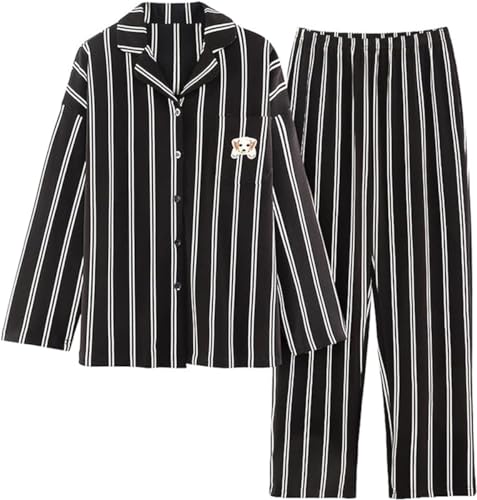 Big Girl Teens Pajamas Outfits Long Sleeve Sleepwear Soft Button Down Loungewear Pjs Lounge Set