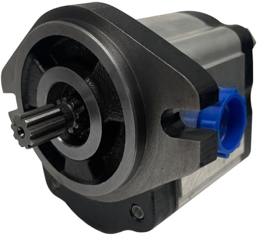 Magister Hydraulic Gear Pump 9 Tooth Spline Shaft 1.37 CID, 11.86 GPM, CW Rotation, Cast Iron Hydraulic Gear Pump, 2700 PSI, SAE A – 2 Bolts Mounting Flange and 3000 Max RPM
