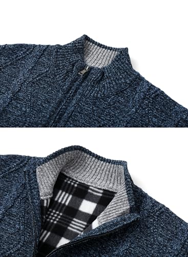 Image of Vcansion Men's Classic Cardigan Sweaters Stand Collar Slim Fit Casual Knitted Sweater