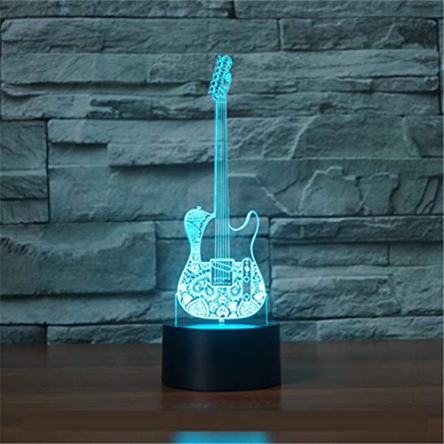 Preisvergleich Produktbild LED-Nachtlicht,Nachtlicht mit 7-farbigem Nachtlicht,Musikinstrument Gitarre Patternbaby,Kinder,Geburtstagsgeschen...