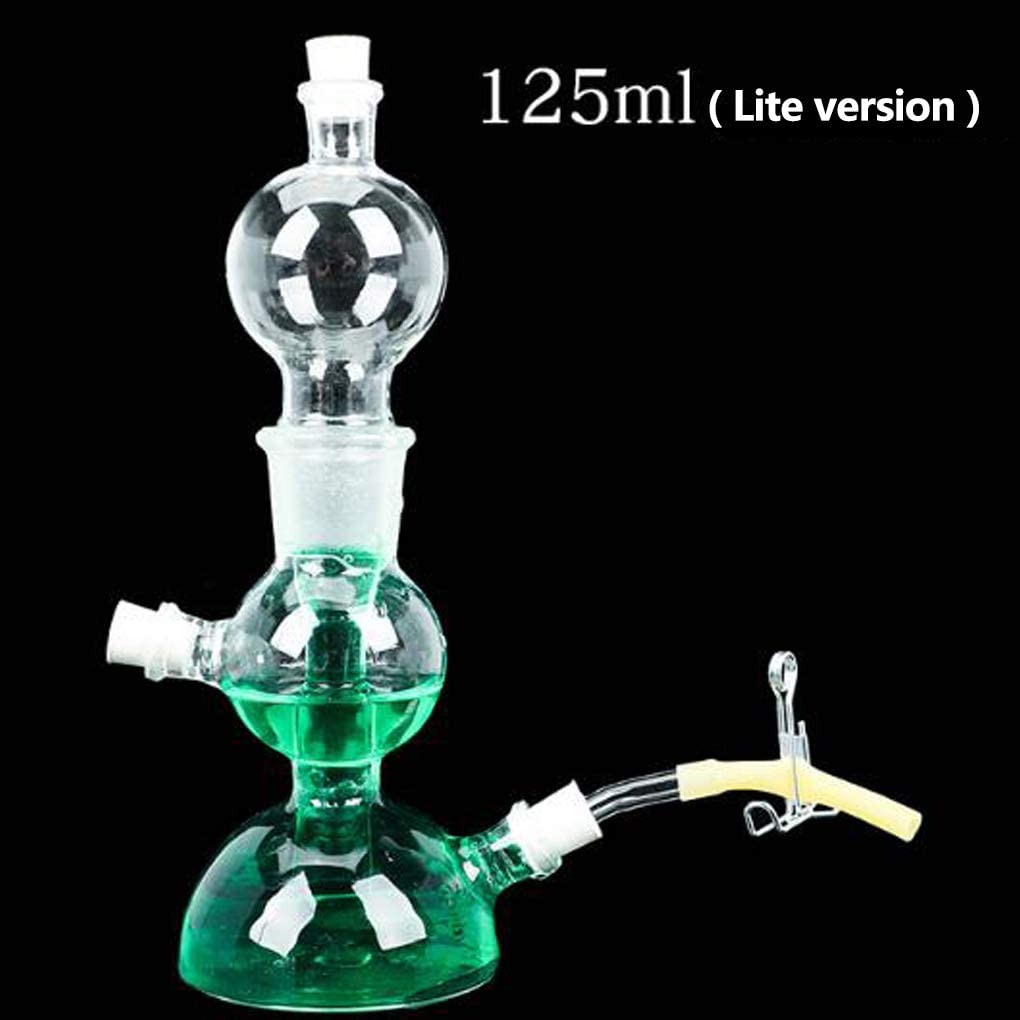 125ml/250ml Kipp Wasserstoff-Gasgenerator Kipp's Apparate Labor Glas Glaswaren Kit