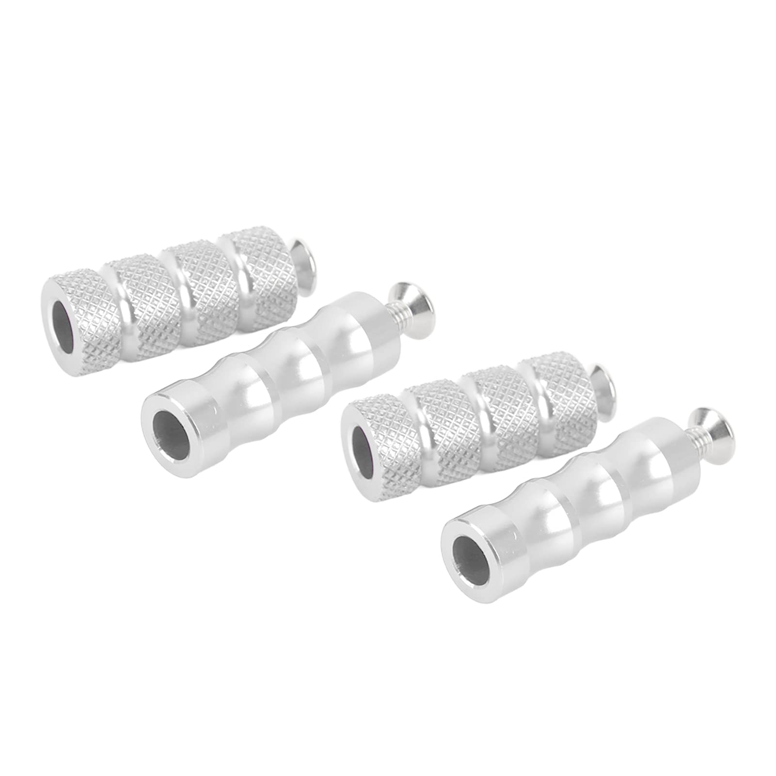 Peg Cambio Moto, Peg Cambio Zigrinato Moto Antiscivolo Leva Cambio Leva Freno Pedane Pedale, Foro 6 Mm Pedane Freno Moto Poggiapiedi Pedale Universale per Pedane (Argento)