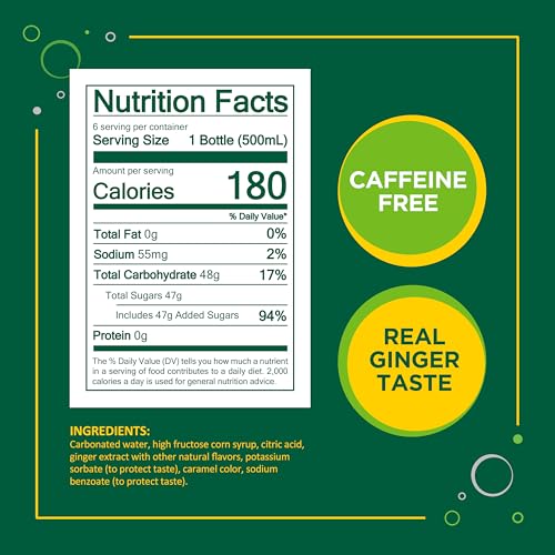Image of Seagrams Ginger Soda Soft Drinks, 16.9 fl oz, 6 Pack