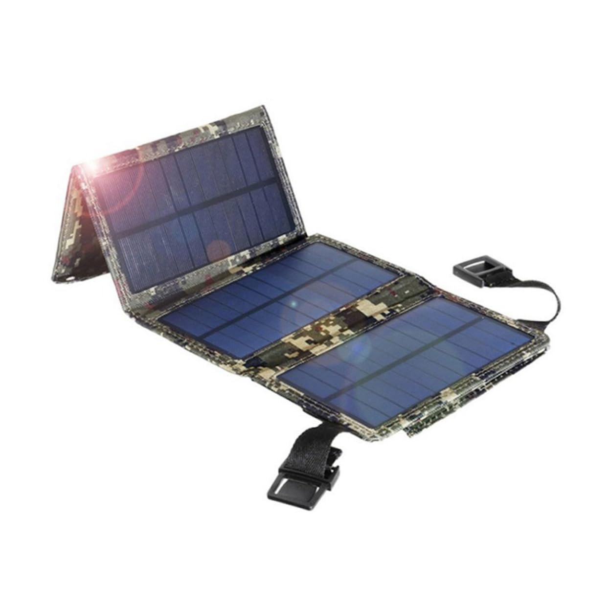 Veemoon Cargador De Panel De Células Solares Portátil para Teléfono Móvil y Batería Externa, Función USB De 10w 5v, Plegable y Resistente Al Agua, Adecuado para Uso Outdoor y Camping
