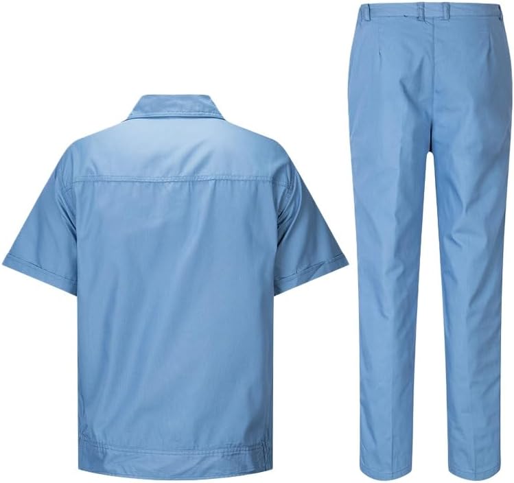 Men’s and women’s summer short sleeved work suits lightweight stain-resistant and hard-wearing workwear