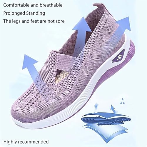 Enjerr Orthopedic Shoes Womens, Orthoture Womens Walking Shoes for Balance, Women's Comfortable Breathable Knitted Sneakers4