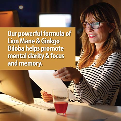NooMost Organic Lions Mane Supplement Capsules 5400mg, Ginkgo Biloba 120mg – Vegan Lion Mane Mushroom Supplement for Cognitive Function, Mental Clarity, Focus & Memory – 2 Months - Image 7