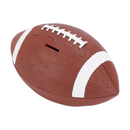 OLYCRAFT Football Tirelire Tirelire avec Look de Football Banque pièces de Rugby incassable boîte Monnaie thème des Sports banques PVC économiser Salle...