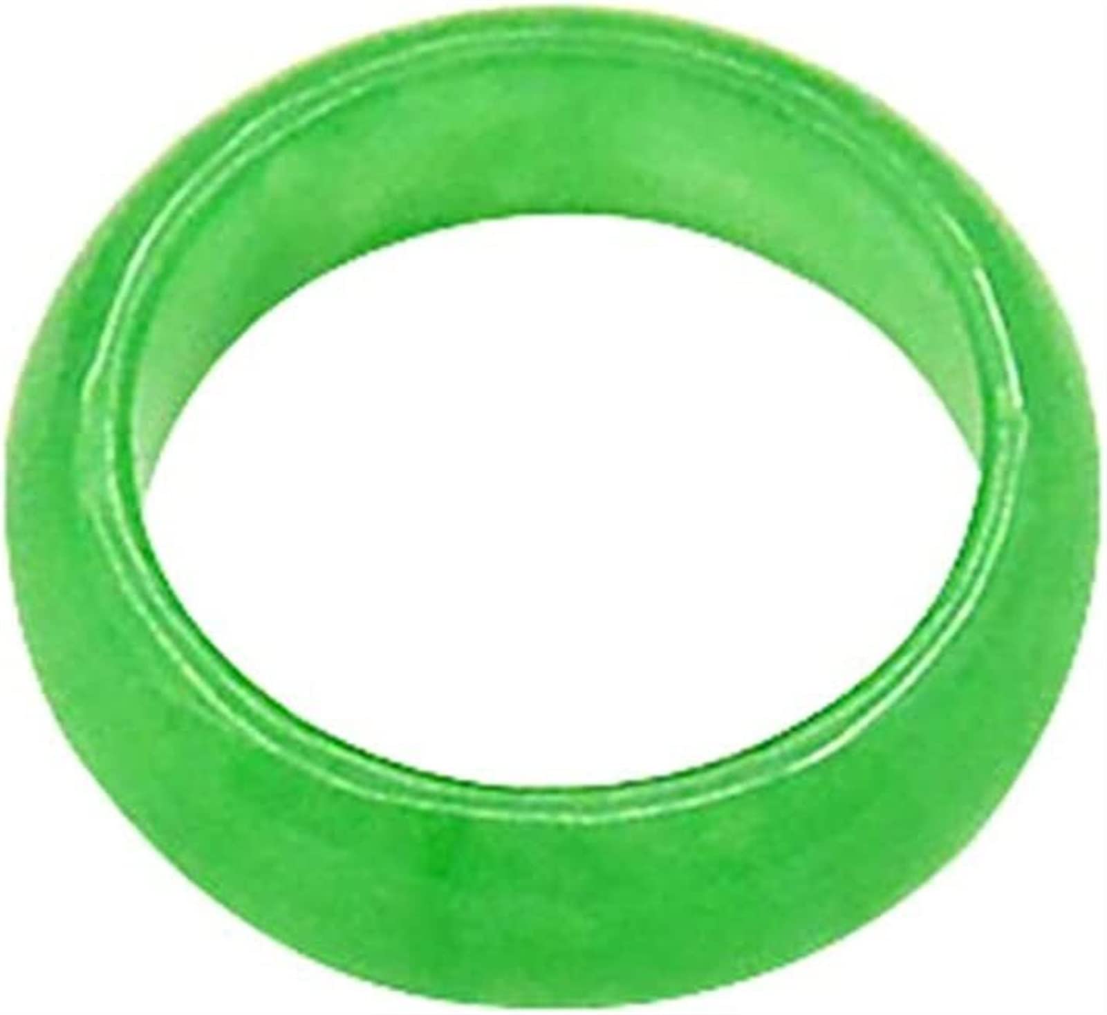 LYFHJD Ringband aus natürlicher grüner Jade für Damen und Herren, natürliches Burma, chinesischer Glücksschmuck, Geschenk für Mama (Größe: 17 mm)