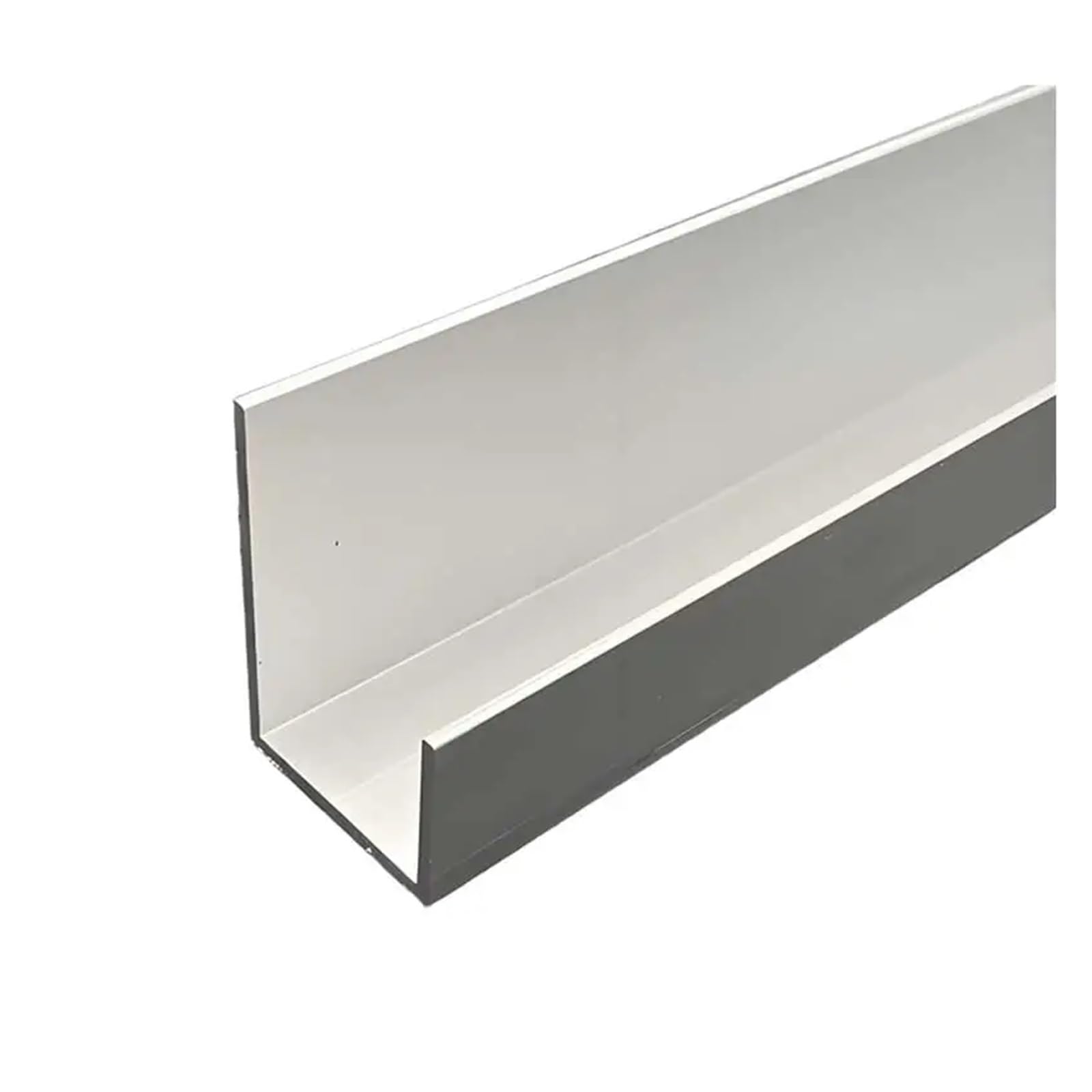Perfil en U de Canal Aluminio, Perfil for molduras Bordes Muebles, Marcos Bricolaje, 495 mm Longitud, Varios tamaños