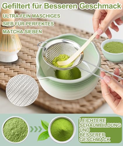 JBER Matcha Besen Set, Matcha Set 7 Teiliges für Matcha-Liebhaber – Ansicht 3