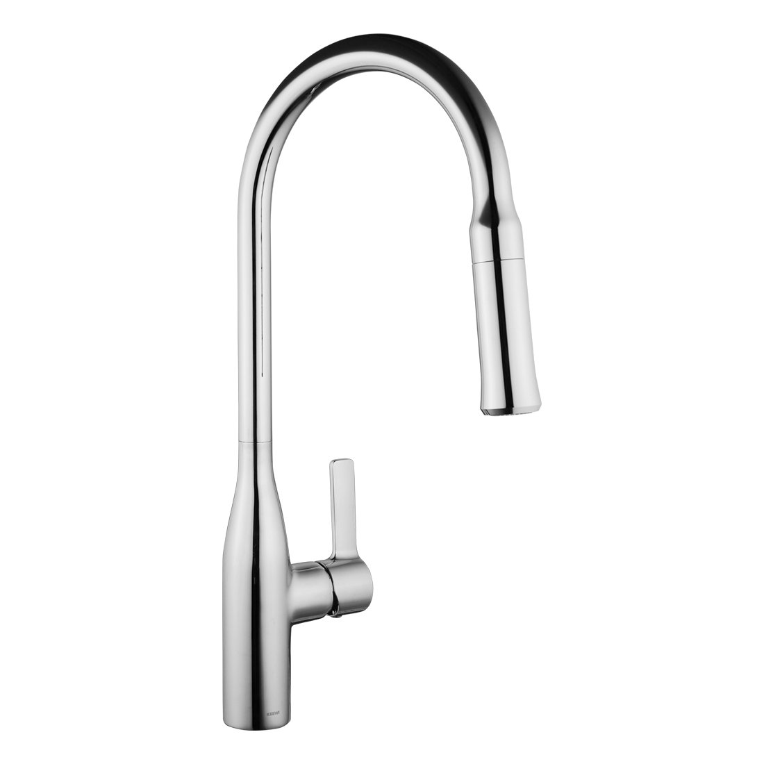 Keewi Kitchen Faucet Chrome Single Handle Pull-Down Deck Mounted, Sink Mixer Brass Finish- Kitchen Sink Faucet Chrome