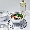 Ziliny 12 Pcs Disposable Aluminum Pot with Lid Round Foil Pans Disposable Cookware Food Container for Vacation Trips Camping Baking Heating Cooking (33.8 oz) #5