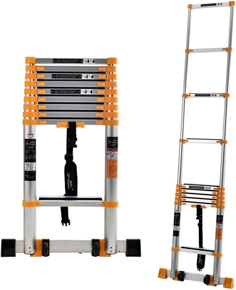 Lightweight Extension Ladder, Aluminium Collapsible Loft Ladder,Portable Outdoor Garden Extension Ladder,Load 150kg (Size : 2.3M(7.5FT))
