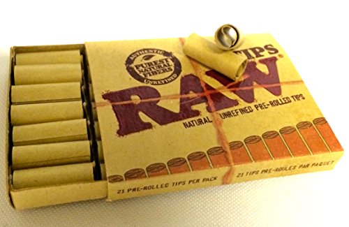 RAW NATUURLIJKE NIEUWE PRE-ROLLED TIPS - 1 PACK(21 TIPS) DOOR TRENDZ