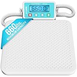 JJ CARE Medical Scale - Heavy Duty 660 lbs/299 Kgs Capacity Wrestling Scale for Gyms with Easy to...