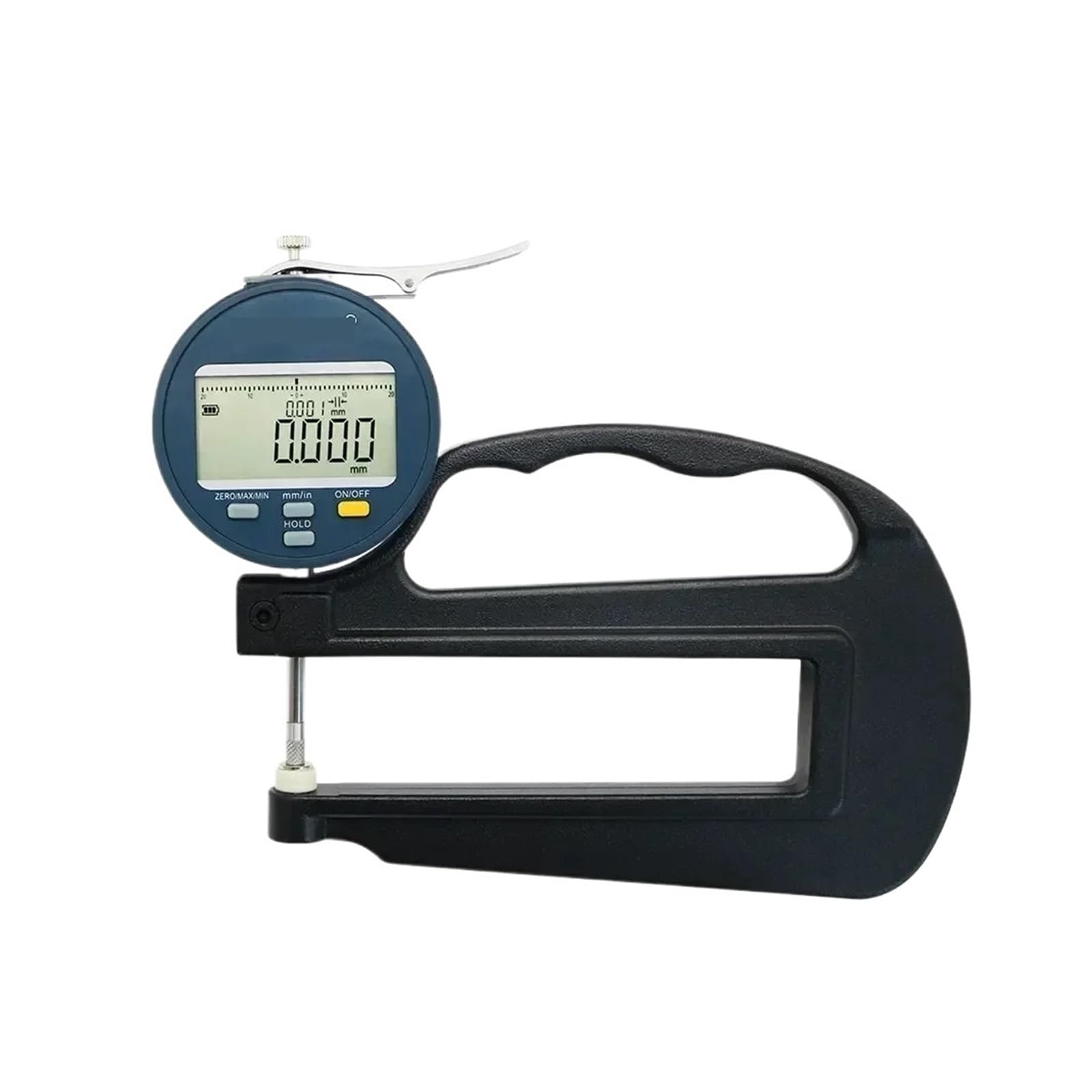 CHBMSS Digital Thickness Gauge 0.001mm/0-10mm Measuring Tools Cable Film Thickness Meter(Flat Head)