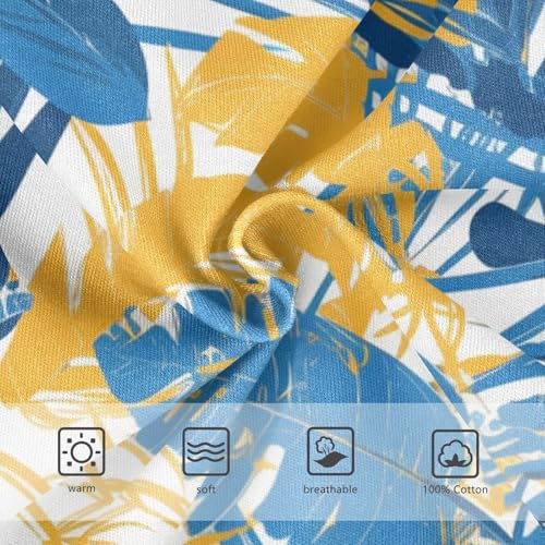 KLL Blue and Yellow Theme Plants Boys Toddler Cotton Briefs Breathable Children Undies3