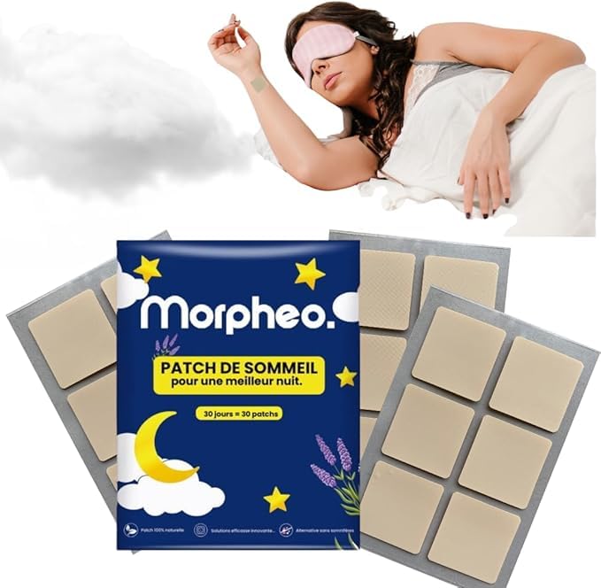 Morpheo Parches de Sueño – Parches de Melatonina & Ingredientes Naturales – Ayuda para Dormir & Sueño Reparador – Alternativa a Suplementos Cápsulas