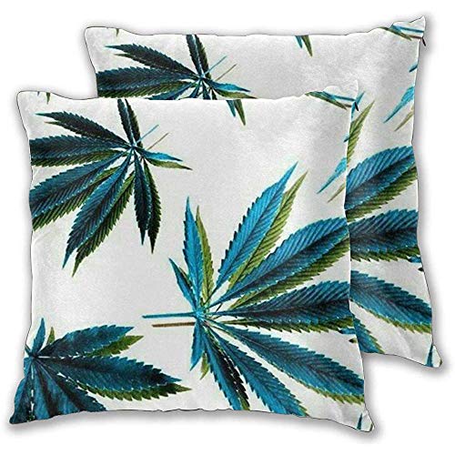 Preisvergleich Produktbild DayToy Set mit 1 Kissenbezug Trippy Weed Leaves Kissenschutz Standard-Reißverschlusskoffer Kissenbezüge Queen für Haar und Haut