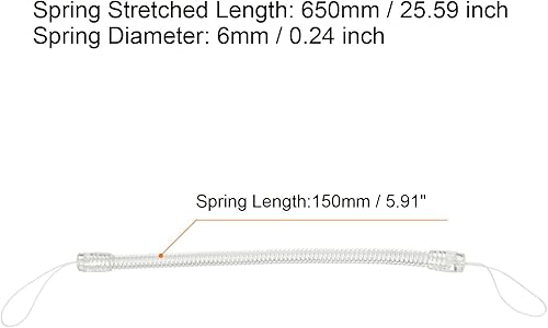 Miniatura 2 de PATIKIL Correa de bobina de resorte retráctil, cordón de plástico elástico en espiral para llaves