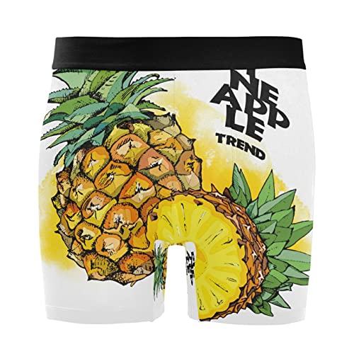 Bóxer para hombre Vnurnrn de piña amarilla en pack de 2 calzoncillos elásticos