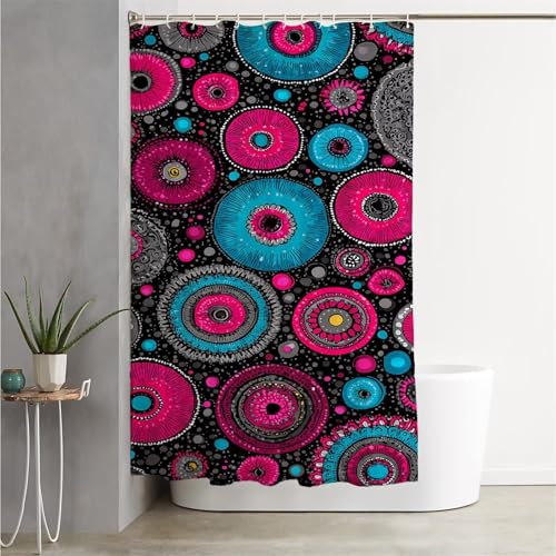 Rideau douche 120x180cm en polyester résistant avec motif géométrique - 3