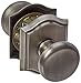 Baldwin PVROUTAR152 Reserve Privacy Round with Traditional Arch Rose in Matte Antique Nickel Finish