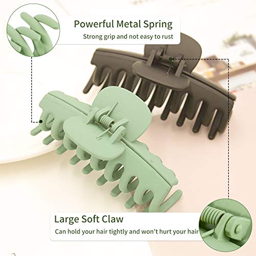 image for KKWX 6 PCS Hair Claw Clips for Women, Strong Hold Banana Hair Clips fo