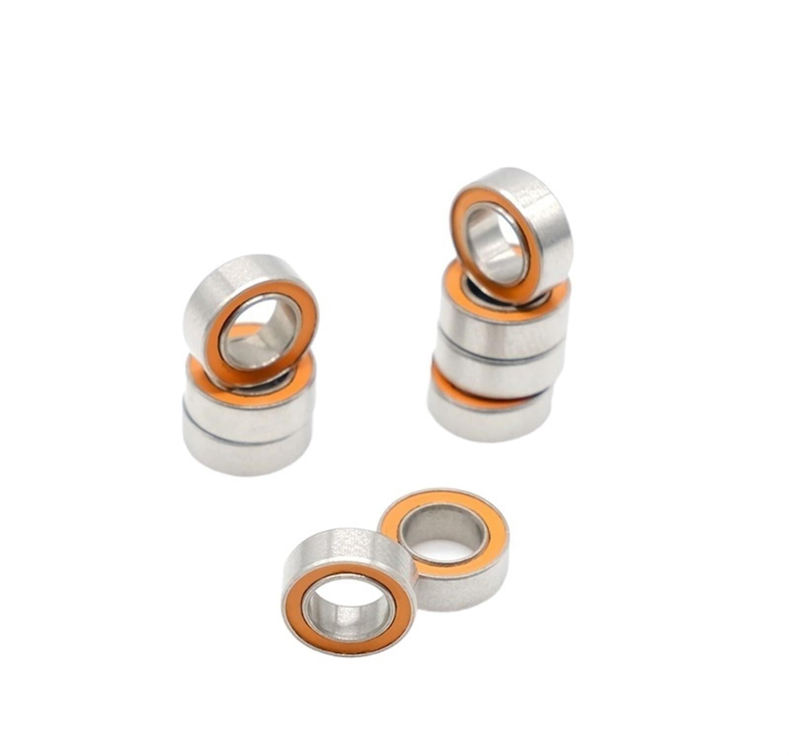 Bimetalowa uszczelka Tarcza Mikro łożysko zwykłe 10 szt. SMR74-2RS 4 * 7 2,5 mm ABEC-7 Łożyska kulkowe Pomarańczowe uszczelnione