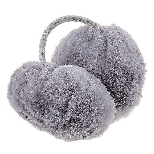 Homoyoyo Fur-lined Ear Muffs Winter Warm Ear Protectors Comfortable Breathable Fashion for Cold Days