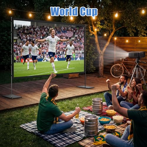 Projector Screen and Stand 120 Inch