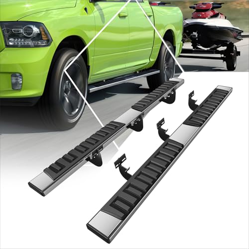 Estribos laterales 6.75" acero inoxidable para Dodge Ram miniatura 1
