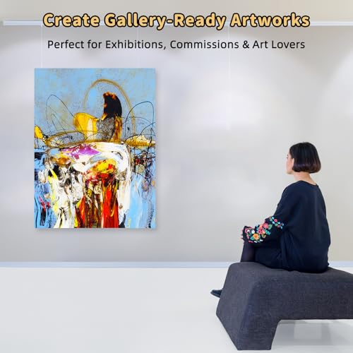 2 Pack Stretched Canvases 70 x 100 cm – 380gsm Triple Gesso Primed Heavy Cotton Canvas, Warp-Resistant Kiln-Dried Wood Frame, for Oil, Acrylic & Gallery-Quality Art – Ready to Paint - Image 6