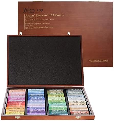 Mungyo Gallery Soft Oil Pastels Wood Box Set of 72 - Assorted Colors
