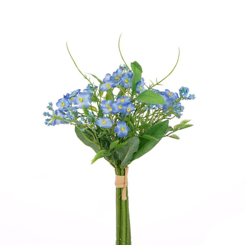 Floristrywarehouse Blue Faux Silk Forget Me Not Bundle 7 Stems 19Cm/7 Inches