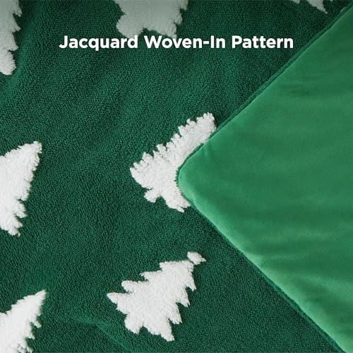 Image of Bedsure Fluffy Christmas Comforter Set Twin - Green Bedding with Christmas Tree, Warm Flannel Fleece Bed Sets for Winter, 2 Pieces, 1 Soft Plush Shaggy Comforter with 1 Pillowcase | Bed in a Bag, Comforters, Bedroom, Winter Warm Flannel Fleece Bedding with Christmas Tree, Soft Plush Shaggy Set, Easy Care