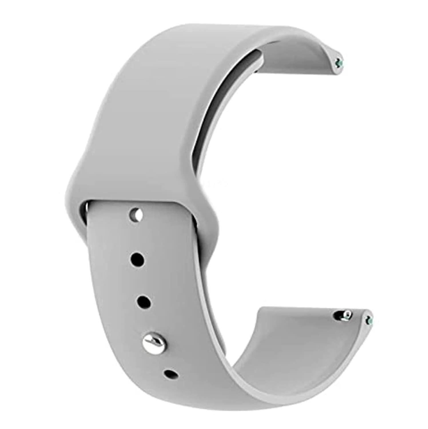 EDNITAEDNITA 19mm Smart Watch Band Strap with Metal Button Compatible with Noise Colorfit Pro 2/Oxy/Pulse/Beat/Boat Storm Smart Watches & Watches with 19mm Lugs - Grey - Pack of 1