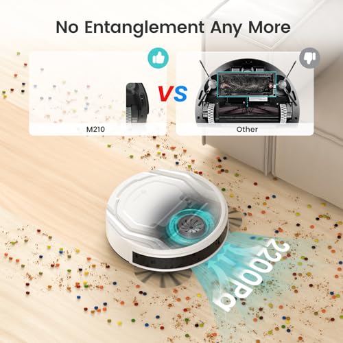 Image of Lefant M210 Pro Robot Vacuum with 2200 Pa Powerful Suction, 6 Cleaning Modes, 120 Mins Runtime, Quiet, Self-Charging, Voice Control, Ideal for Pet Hair and Hard Floor, White