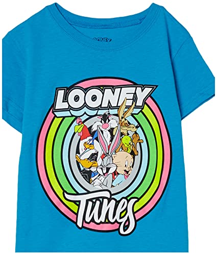 Looney Tunes Logo Short Sleeve T-Shirt-Bugs, Daffy, Tweety-Girls 4-162