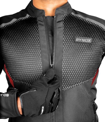 Image of Rynox Helium GT 3 Jacket - Mesh Motorcycle Riding Jacket | Impact Protection | Abrasion Resistance