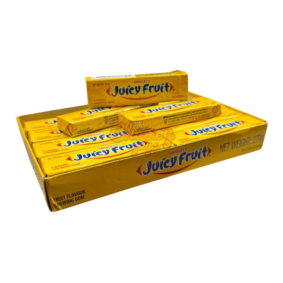 Wrigley's Juicy Fruit ヒンジボックス Wrigley's Juicy Fruit Chewing Gum Pack (13.5g x 20) : Amazon.co.uk