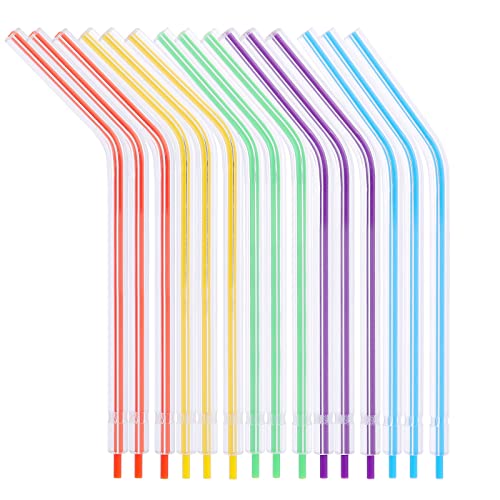 JMU 250pcs Air Water Syringe Tips Dental, Disposable Spray Nozzles Rainbow