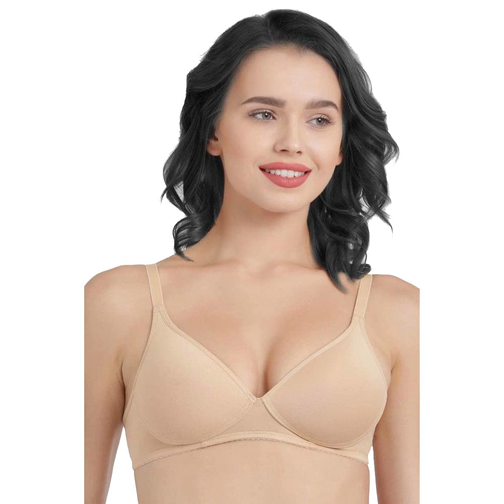 Enamor A039 Perfect Coverage Cotton Plus Size T-Shirt Bra for Women- Padded and Wirefree