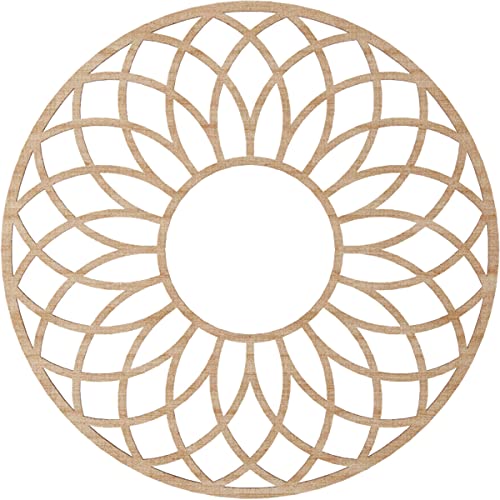Image of Ekena Millwork 26 inchOD x 8 7 /8 inchID x 1 /4 inchT Cannes Wood Fretwork Pierced Ceiling Medallion, Alder